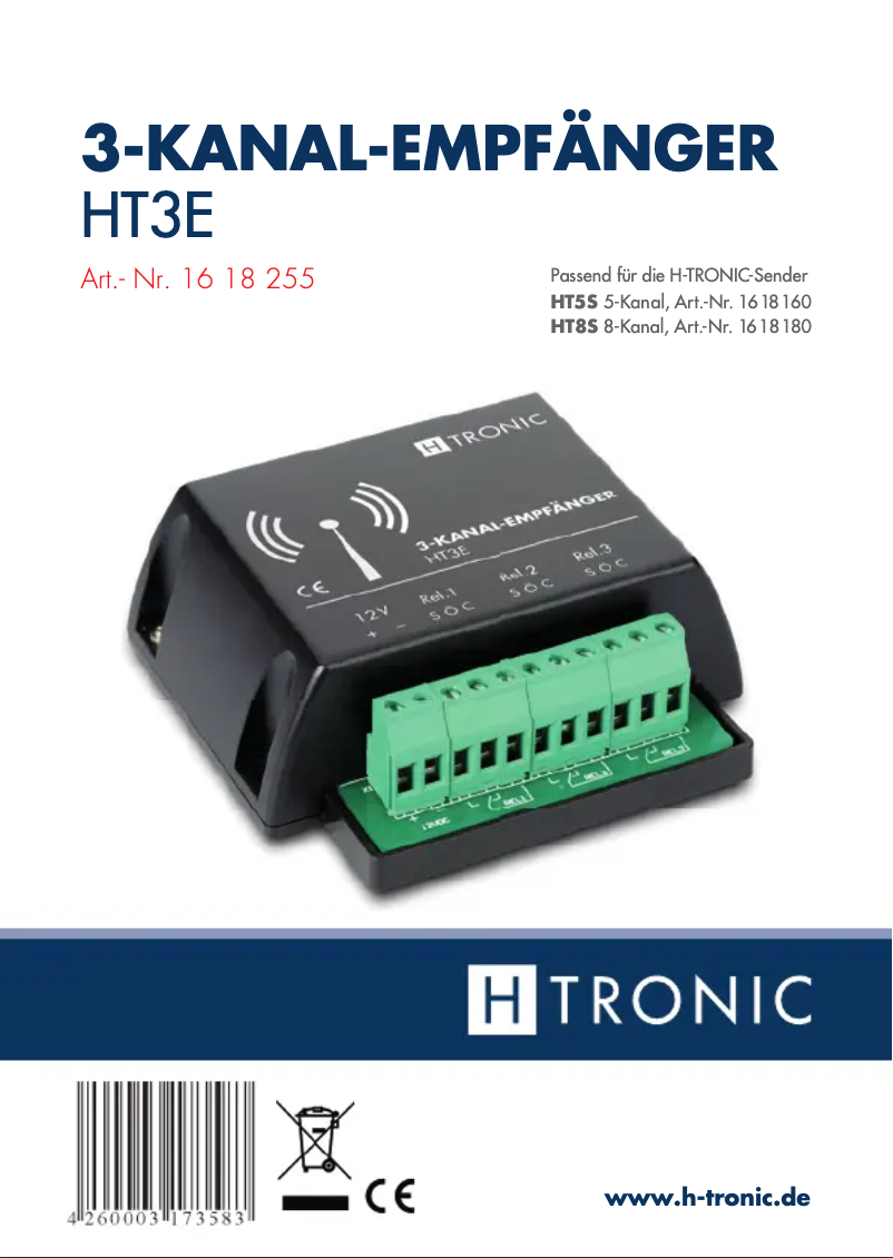 Image de la première page du manuel de l'appareil HT3E