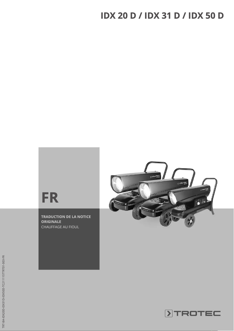 Image de la première page du manuel de l'appareil IDX 31 D