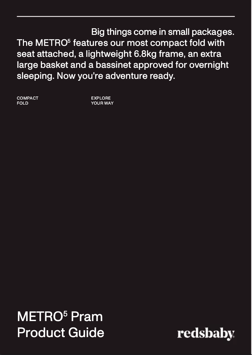 Página 1 del manual Manual de usuario Redsbaby METRO⁵