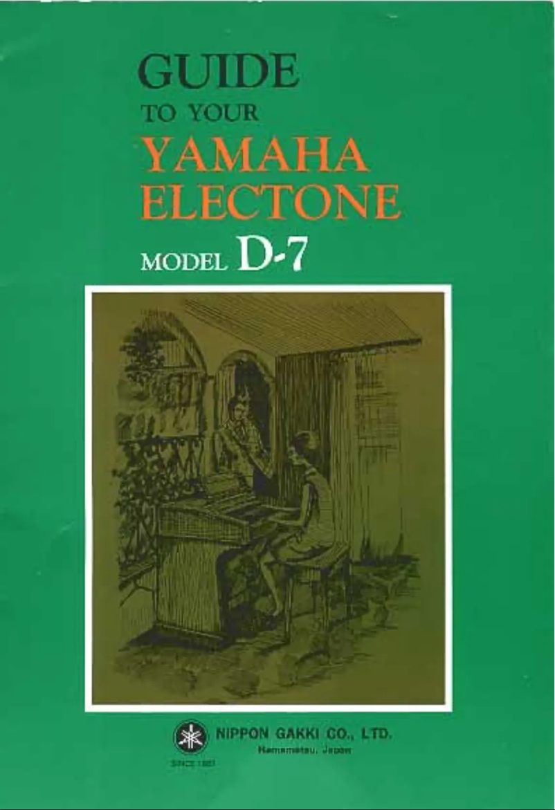Image de la première page du manuel de l'appareil Electone D-7
