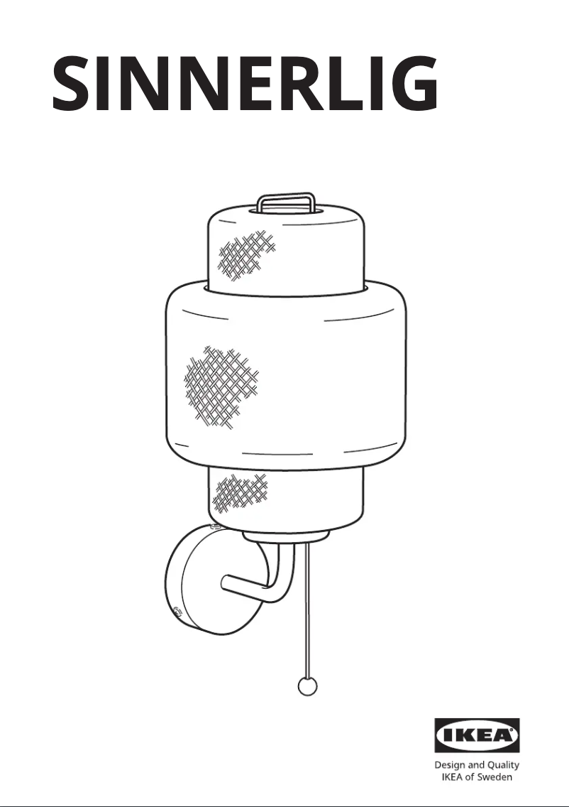 Page 1 de la notice Manuel utilisateur Ikea SINNERLIG 705.512.15