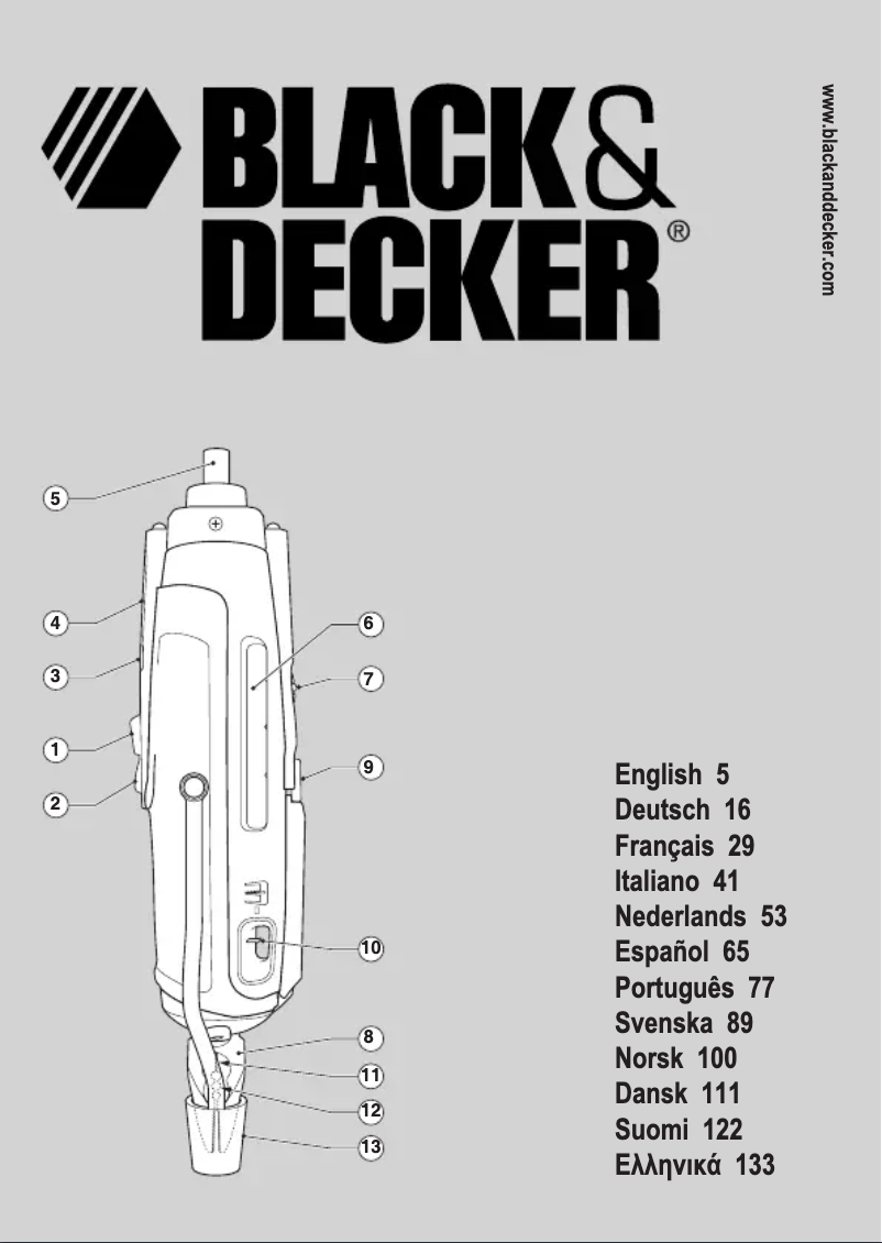 Page 1 de la notice Manuel utilisateur Black & Decker BDET700