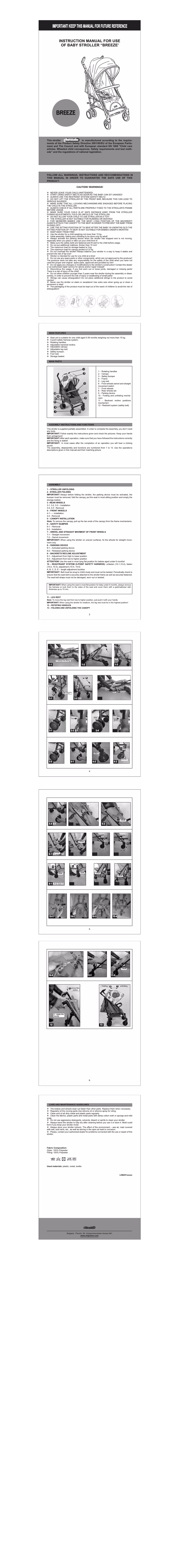 Page 1 de la notice Manuel utilisateur Chipolino Breeze