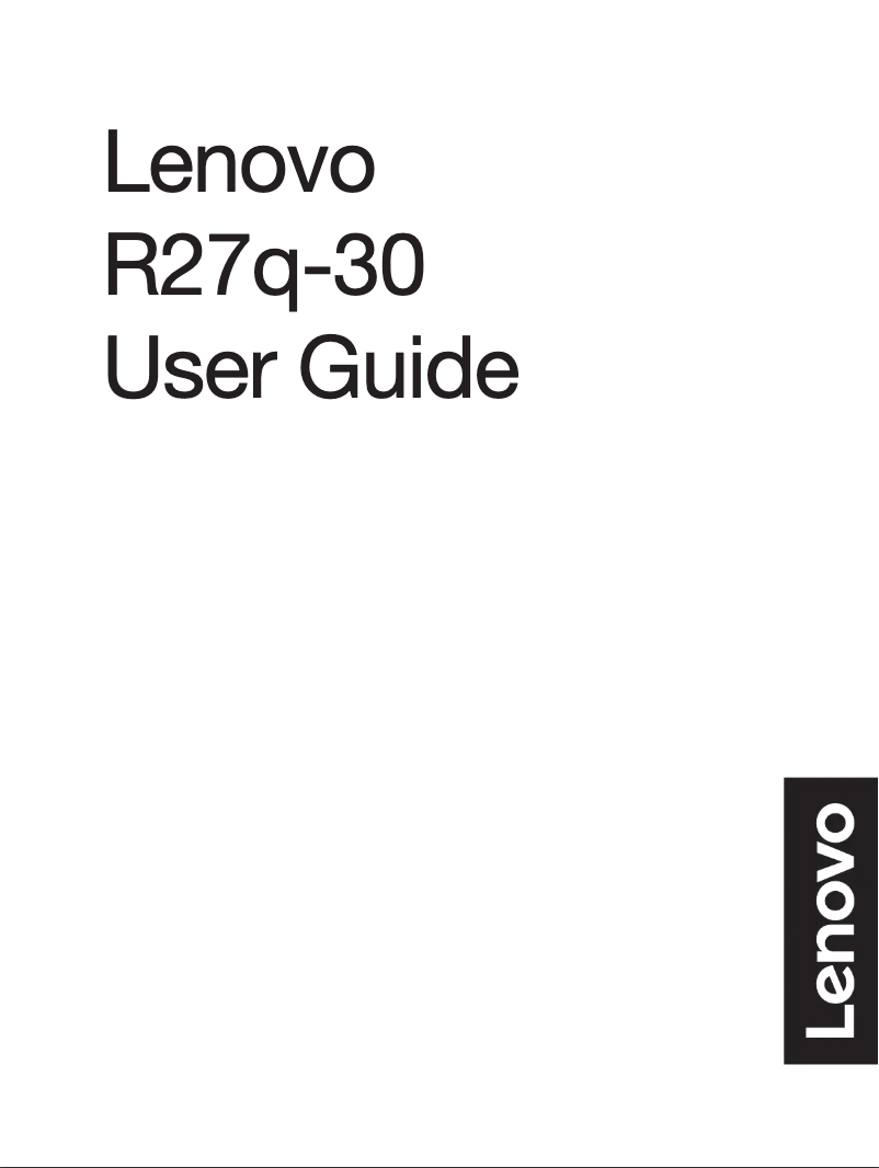 Page 1 de la notice Manuel utilisateur Lenovo Legion R27q-30