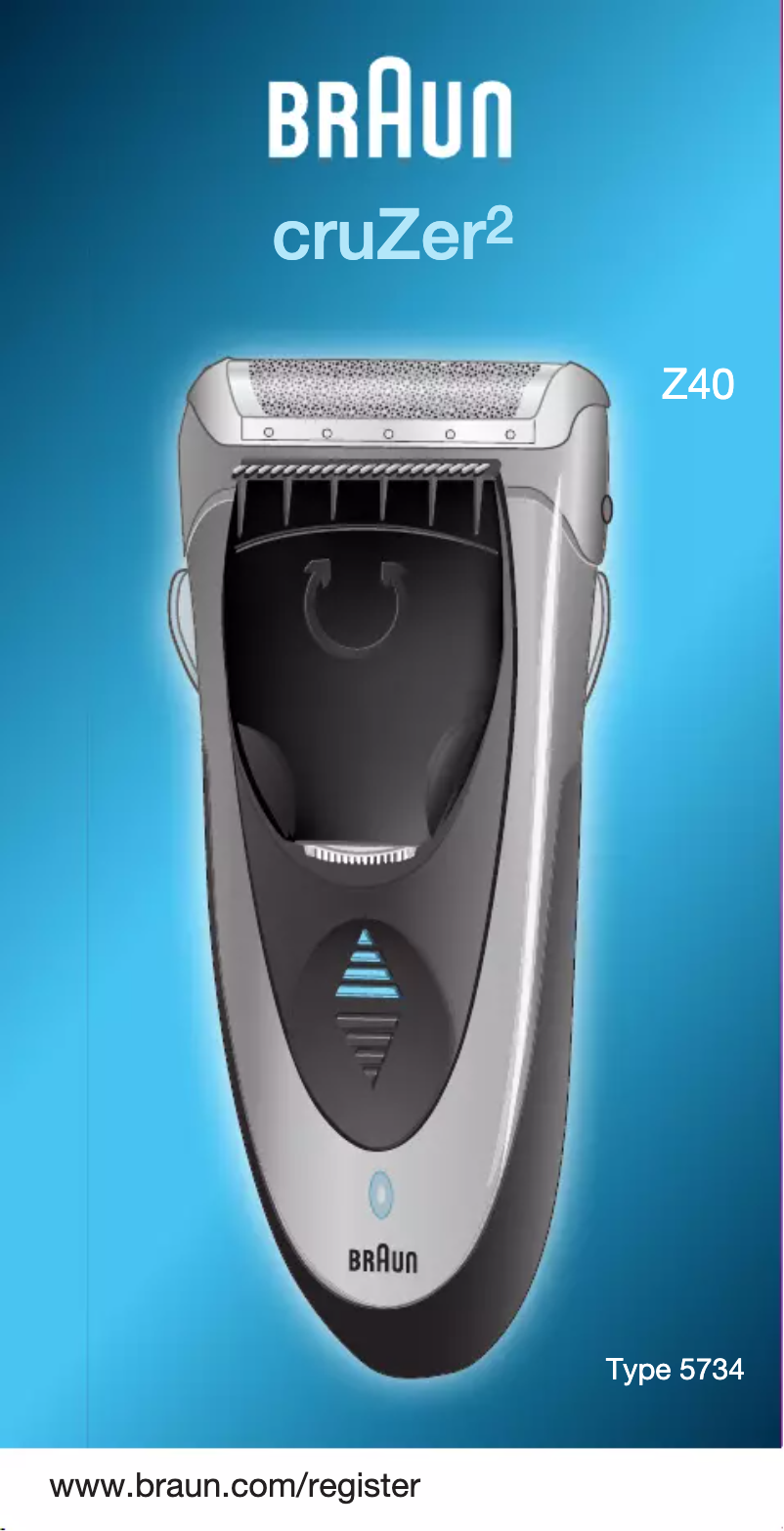 Image de la première page du manuel de l'appareil Cruzer 2