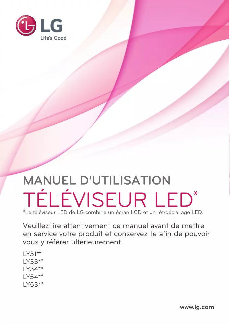 Image de la première page du manuel de l'appareil 42LY540H