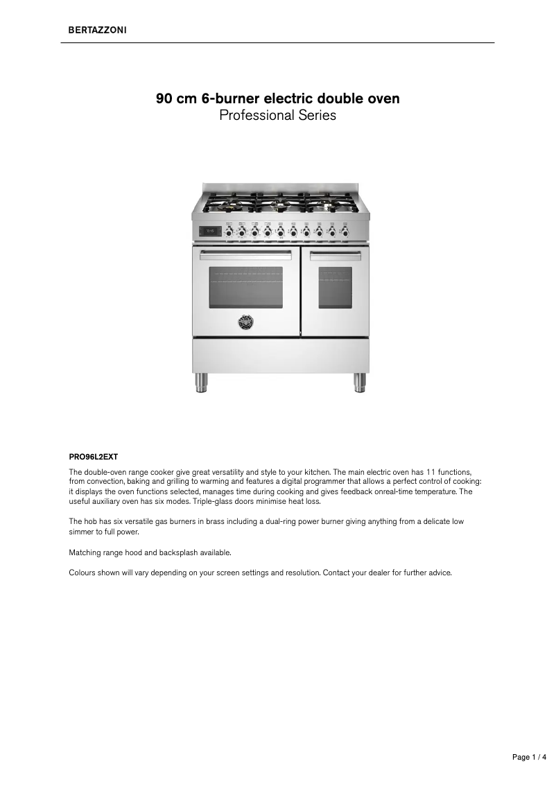 Image de la première page du manuel de l'appareil PRO96L2EXT