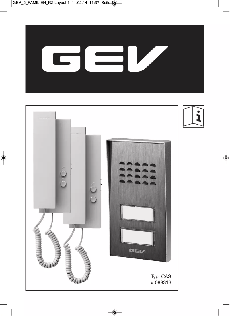 Page 1 de la notice Manuel utilisateur GEV CAS 88313