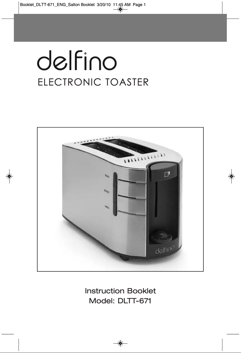 Image de la première page du manuel de l'appareil Delfino DLTT-671