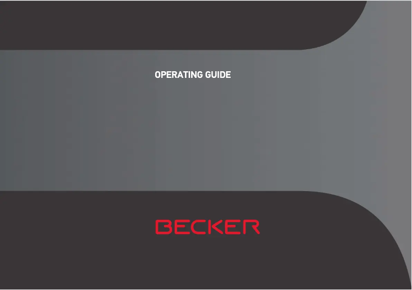 Page n°1 - Manuel utilisateur Becker Ready 43 Talk V2