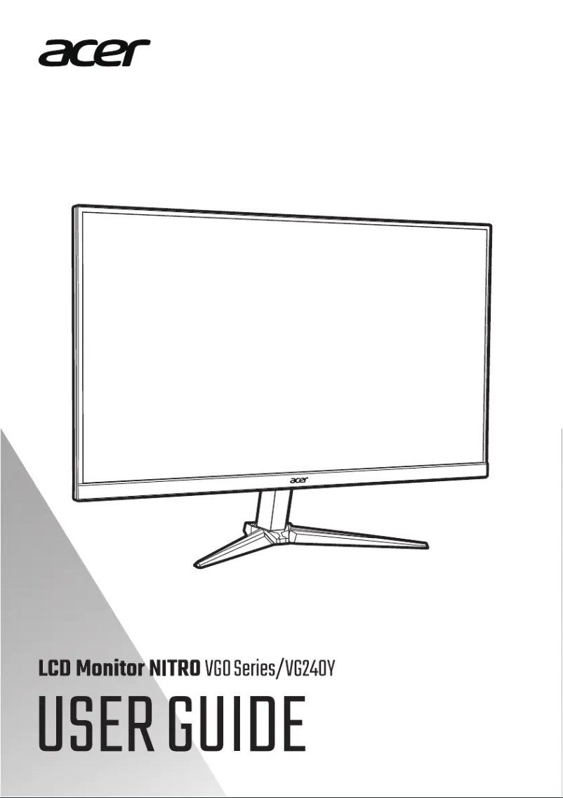 Image de la première page du manuel de l'appareil Nitro VG240Y