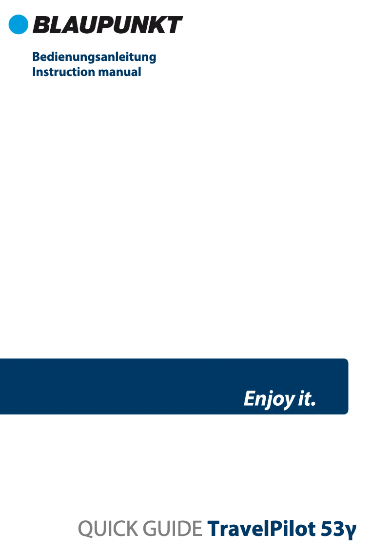 Page 1 de la notice Manuel utilisateur Blaupunkt TravelPilot 65 Active