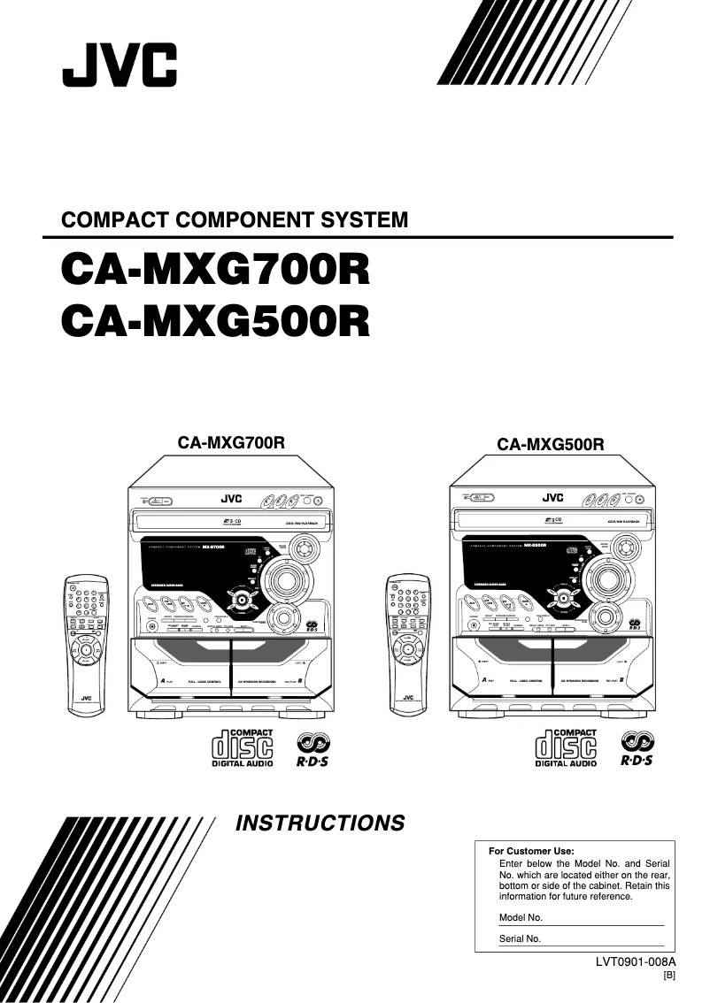 Image de la première page du manuel de l'appareil CA-MXG700R