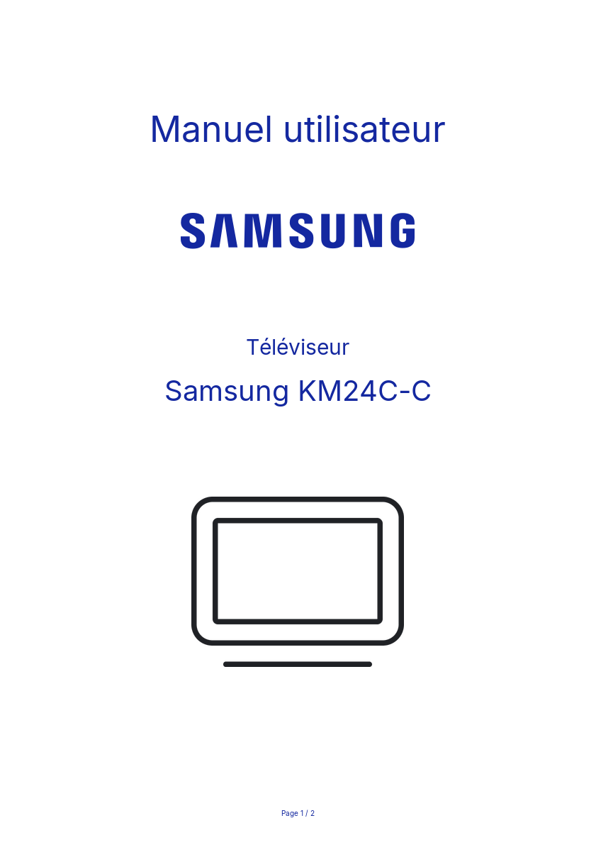 Page n°1 - Manuel utilisateur Samsung KM24C-C
