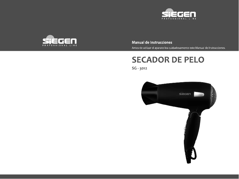 Page 1 de la notice Manuel utilisateur Siegen SG-3012