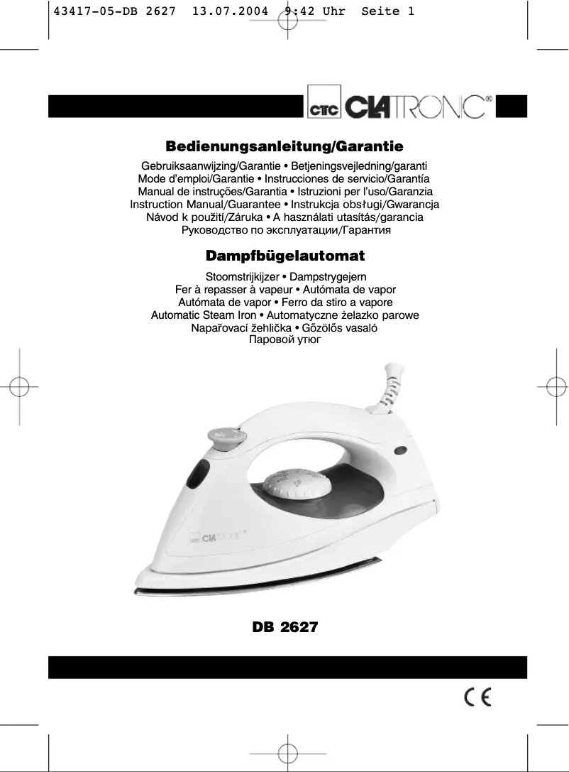 Página 1 del manual Manual de usuario Clatronic DB 2627