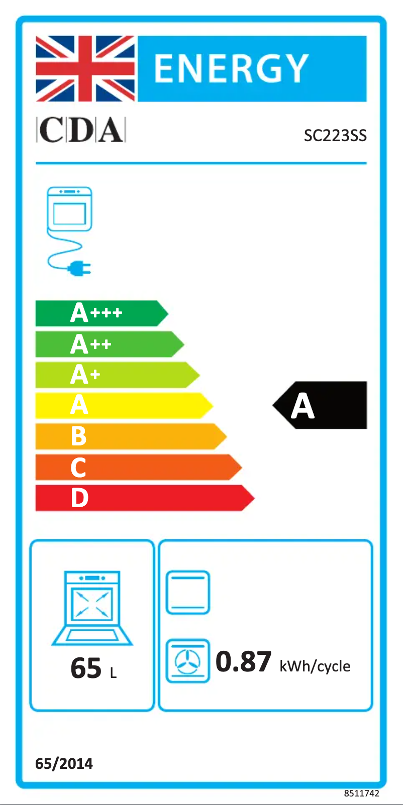 Page n°1 - Label énergétique CDA SC223SS