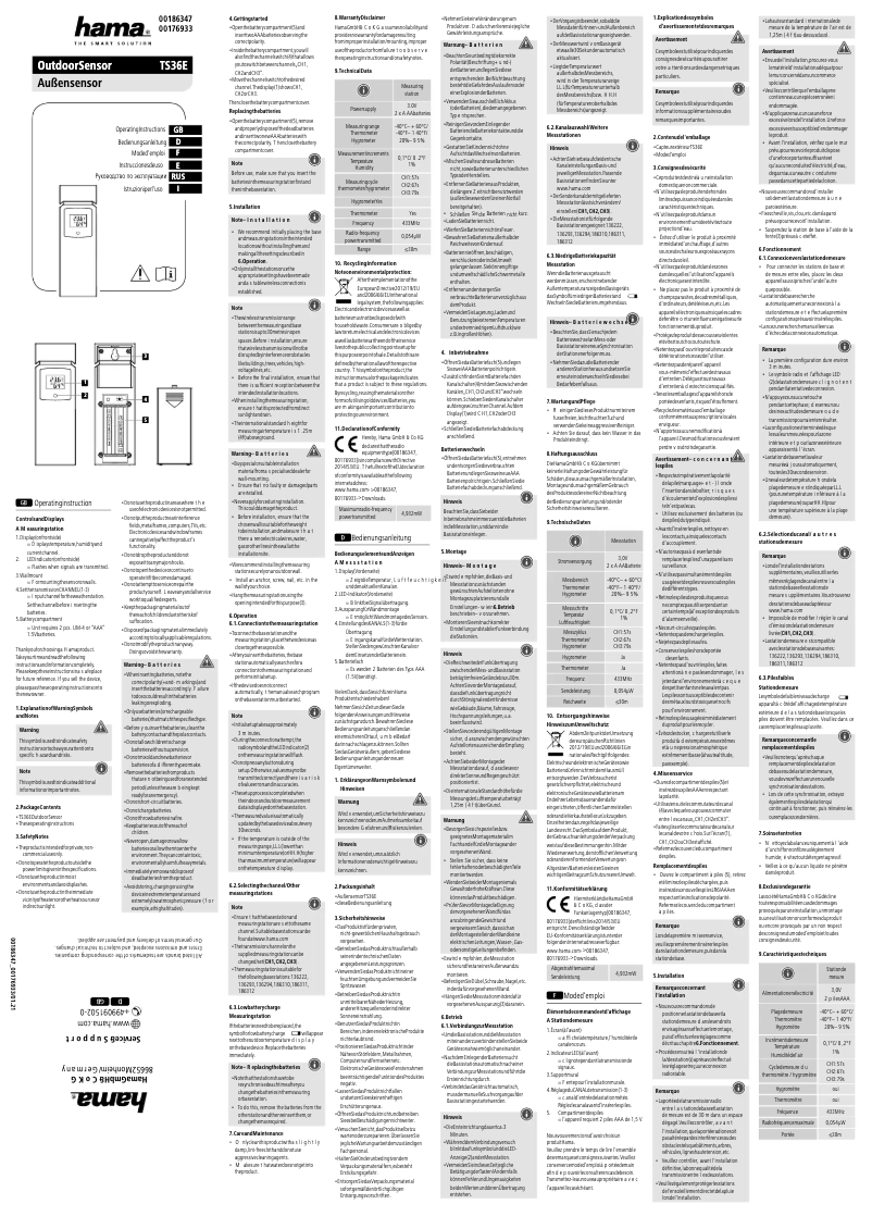 Image de la première page du manuel de l'appareil TS36E