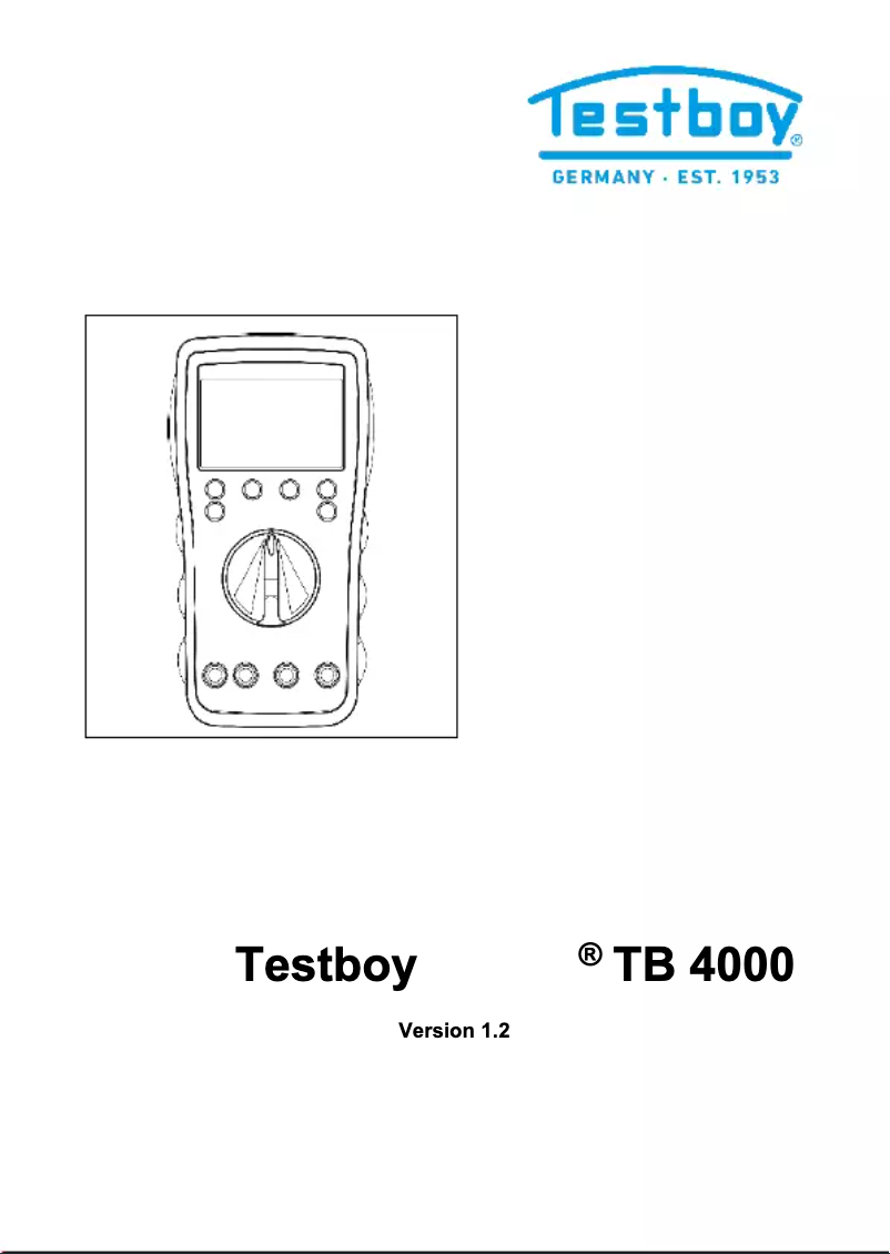 Page n°1 - Manuel utilisateur Testboy TB 4000