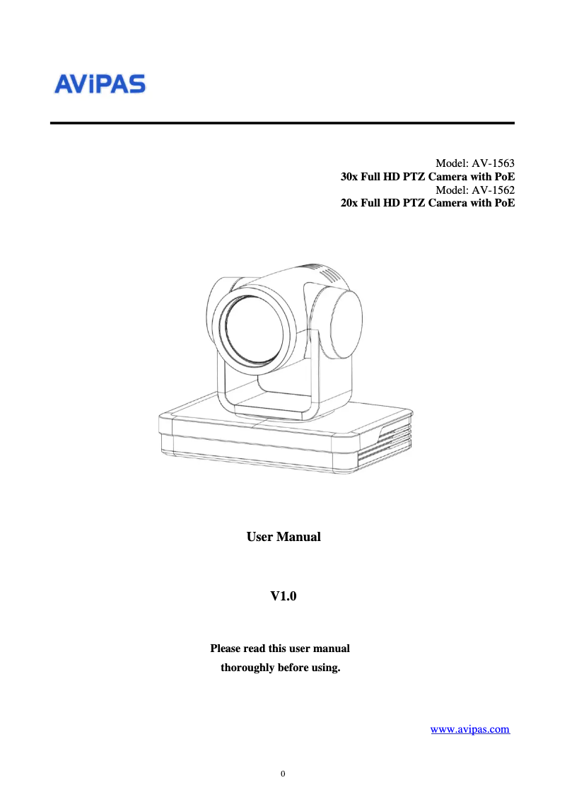 Image de la première page du manuel de l'appareil AV-1562