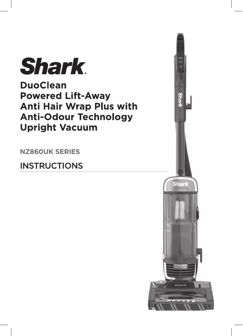 Page 1 de la notice Manuel utilisateur Shark Exclusive NZ860TS6003UK