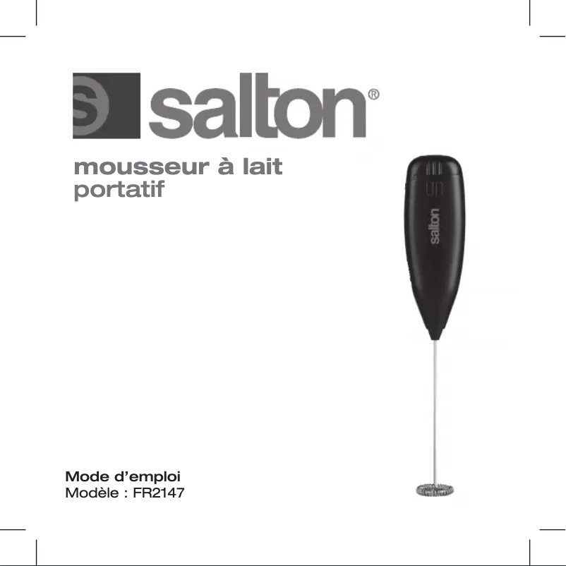 Page n°1 - Manuel utilisateur Salton FR2147