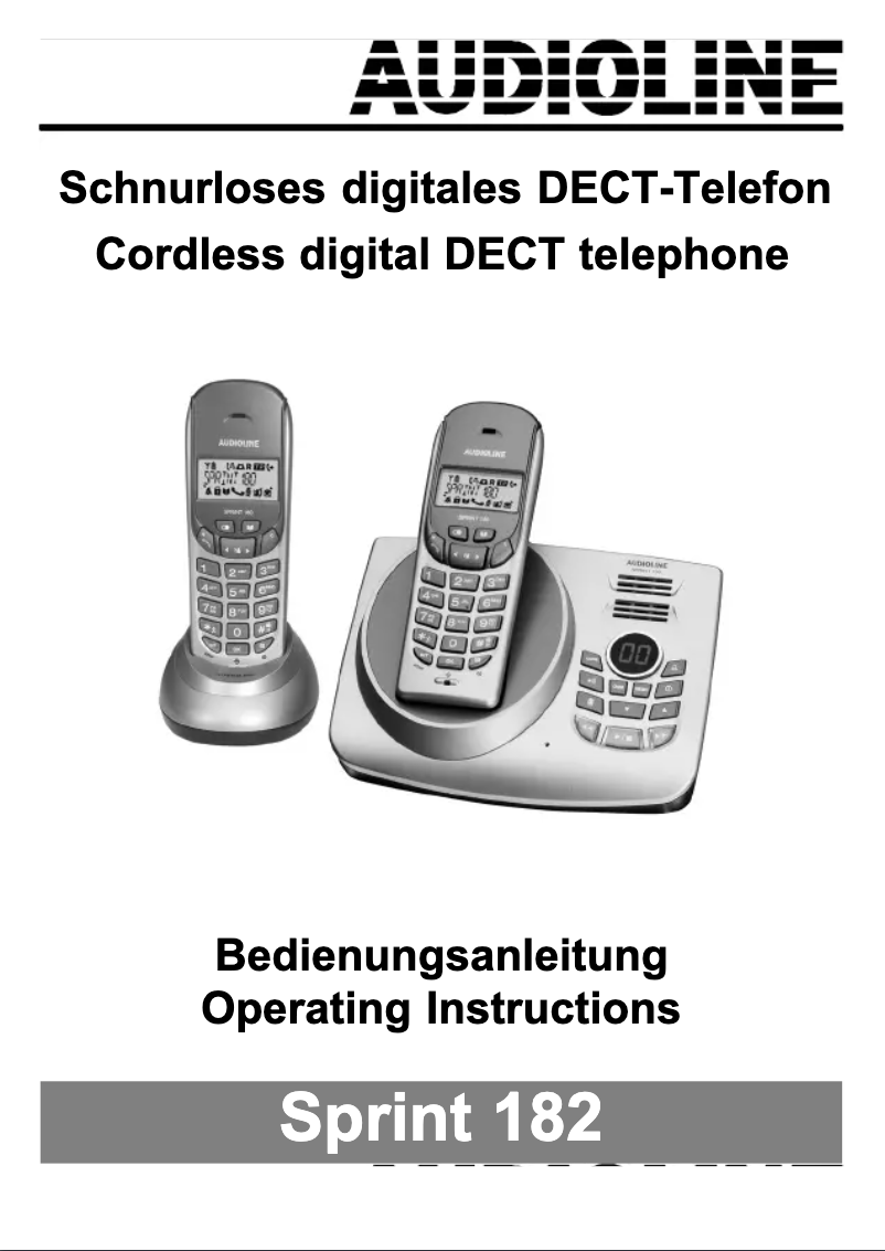 Image de la première page du manuel de l'appareil Sprint 182