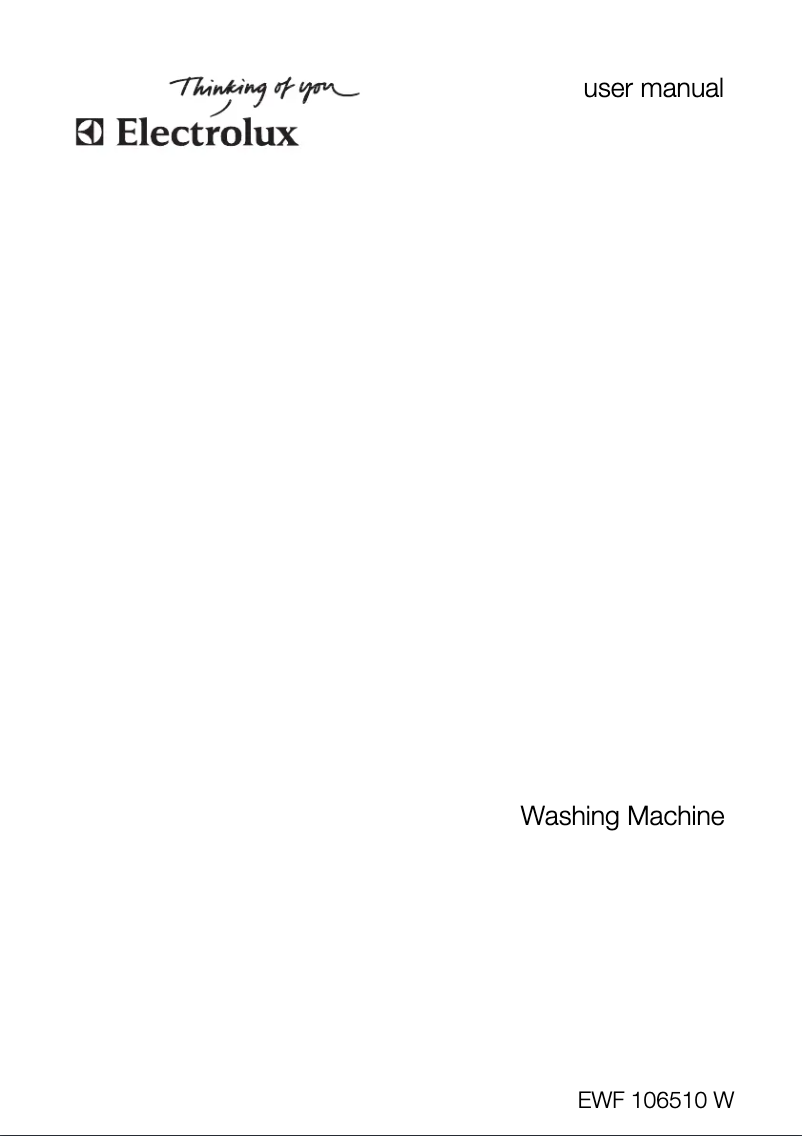 Page 1 de la notice Manuel utilisateur Electrolux EWF 106510 W