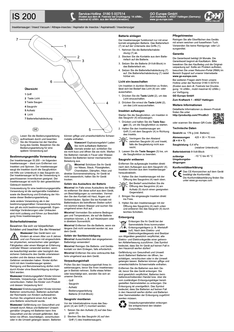 Página 1 del manual Manual de usuario Olympia IS 200