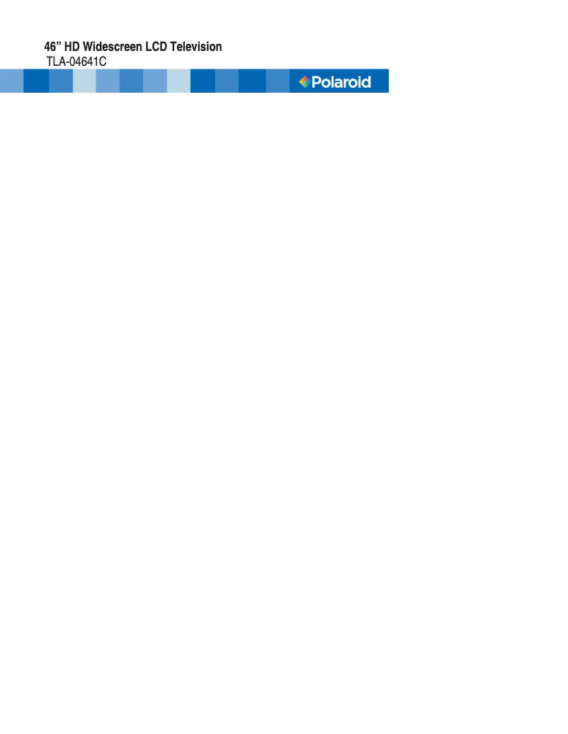 Page 1 de la notice Manuel utilisateur Polaroid TLA-04641C