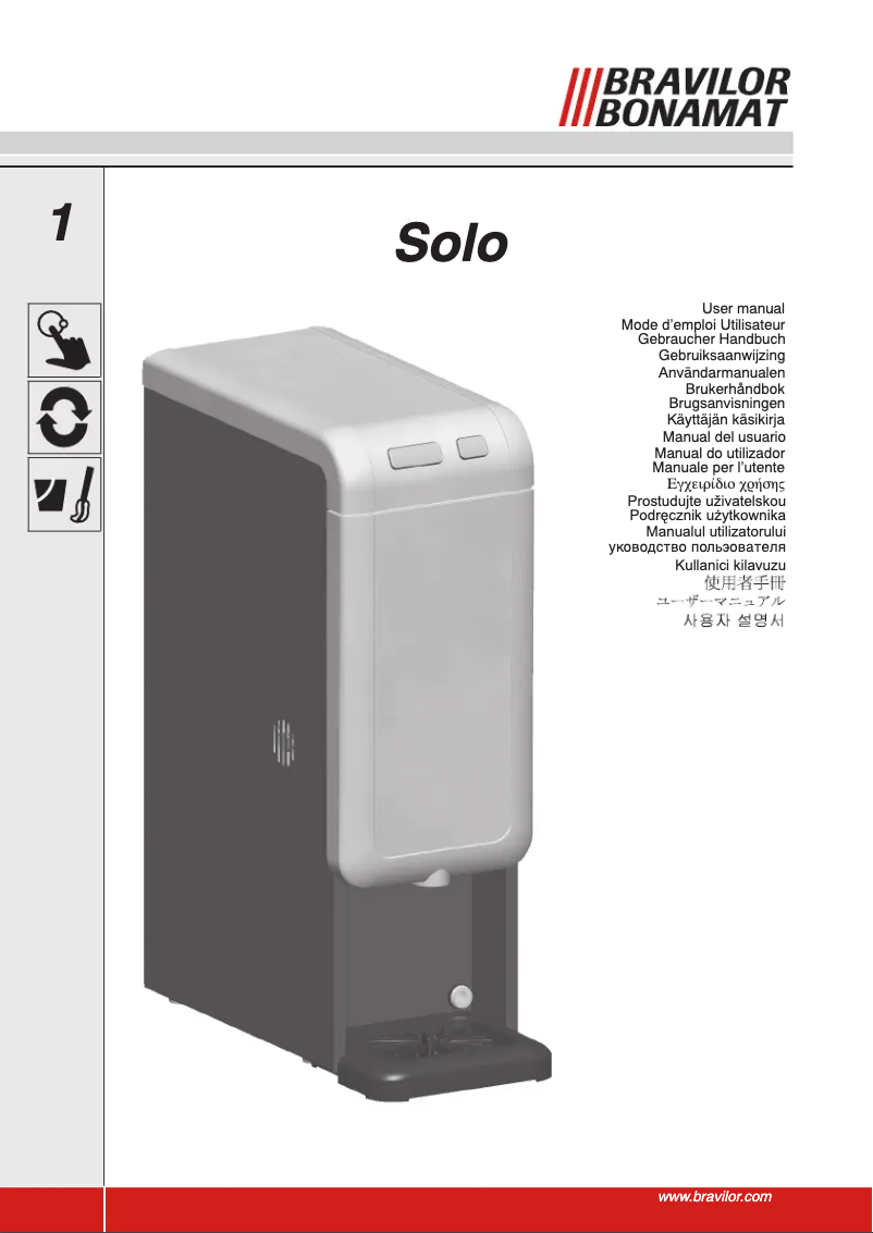 Page n°1 - Manuel utilisateur Bravilor Bonamat Solo