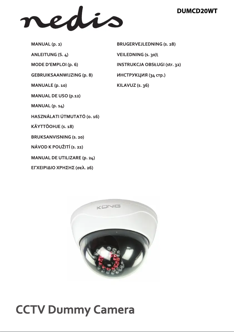 Page 1 de la notice Manuel utilisateur Nedis DUMCD20WT