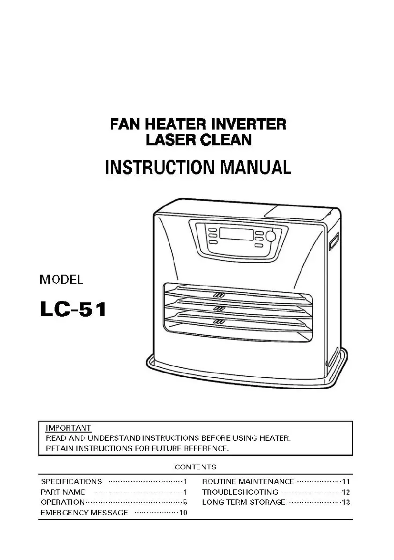 Page n°1 - Manuel utilisateur Toyotomi LC-51