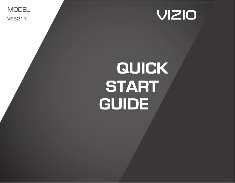 Page 1 de la notice Manuel utilisateur VIZIO VSB211