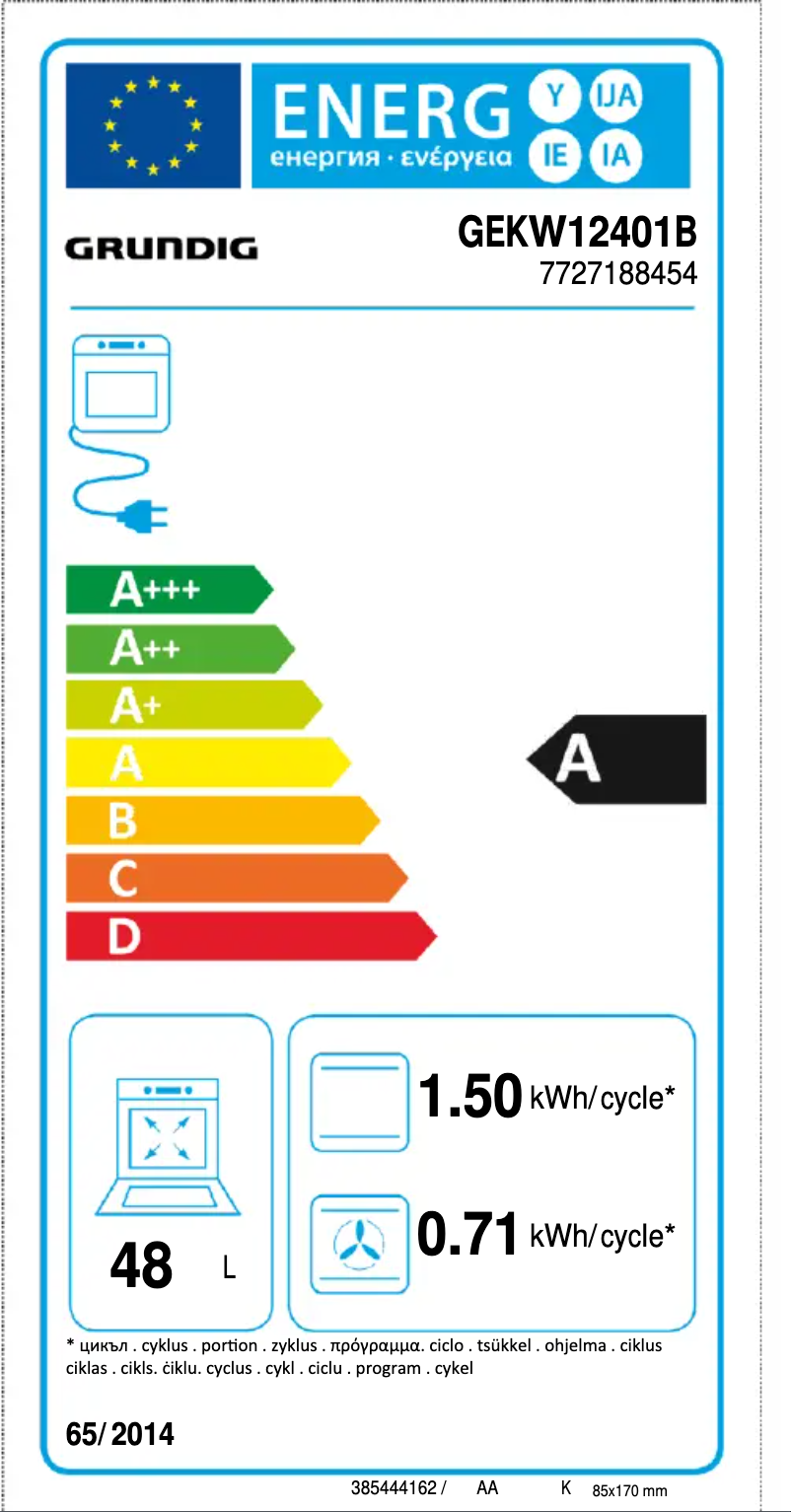 Image de la première page du manuel de l'appareil GEKW12401B
