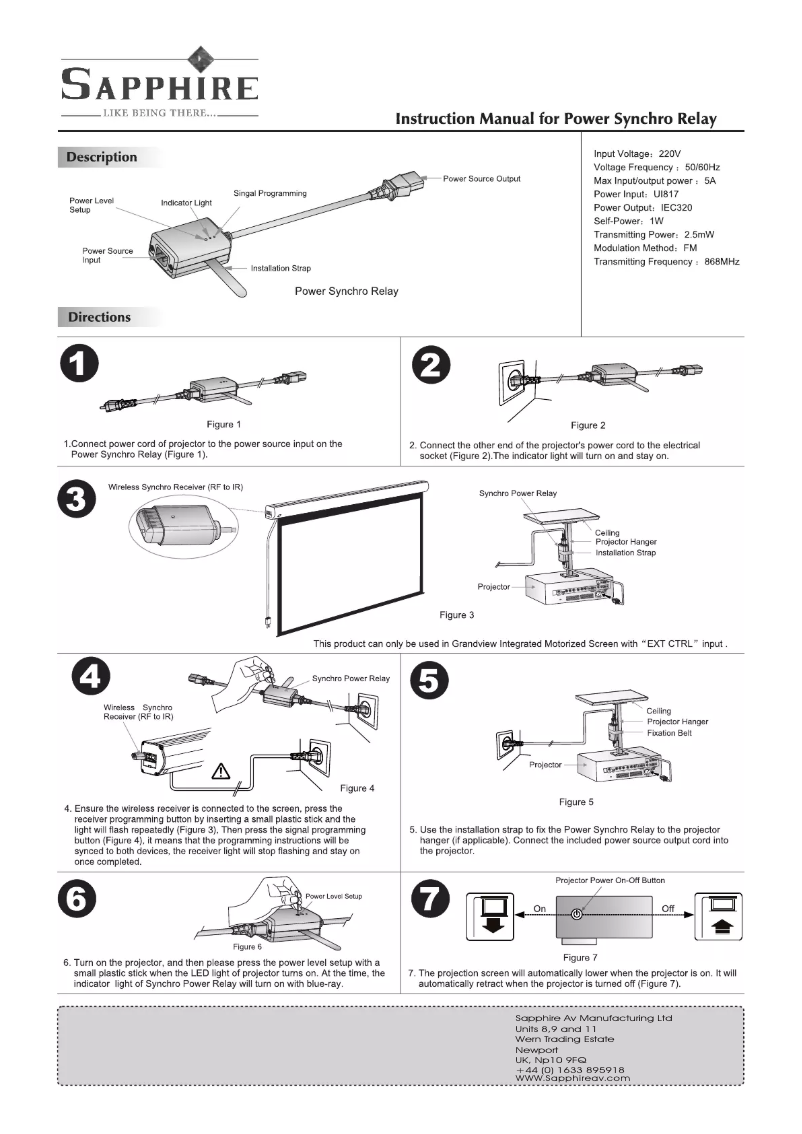 Page 1 de la notice Manuel utilisateur Sapphire STR