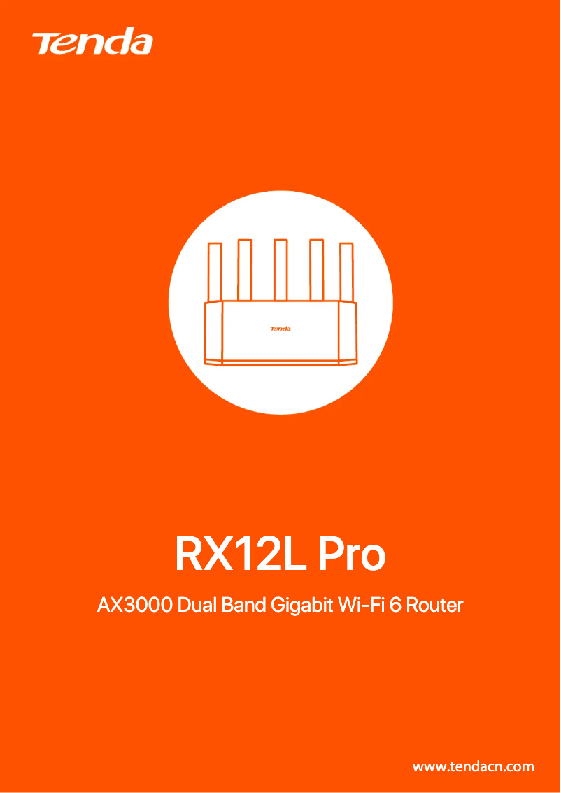 Página 1 del manual Ficha técnica Tenda RX12L Pro