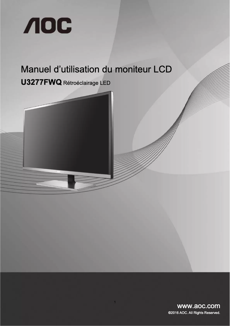 Image de la première page du manuel de l'appareil U3277FWQ