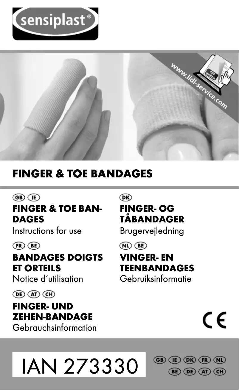 Page 1 de la notice Manuel utilisateur Sensiplast IAN 273330