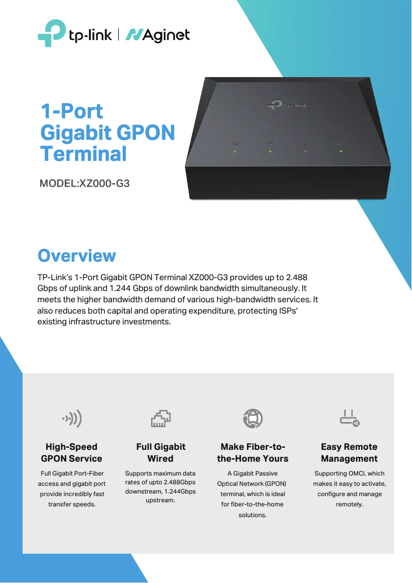 Page 1 de la notice Fiche technique TP-Link XZ000-G3