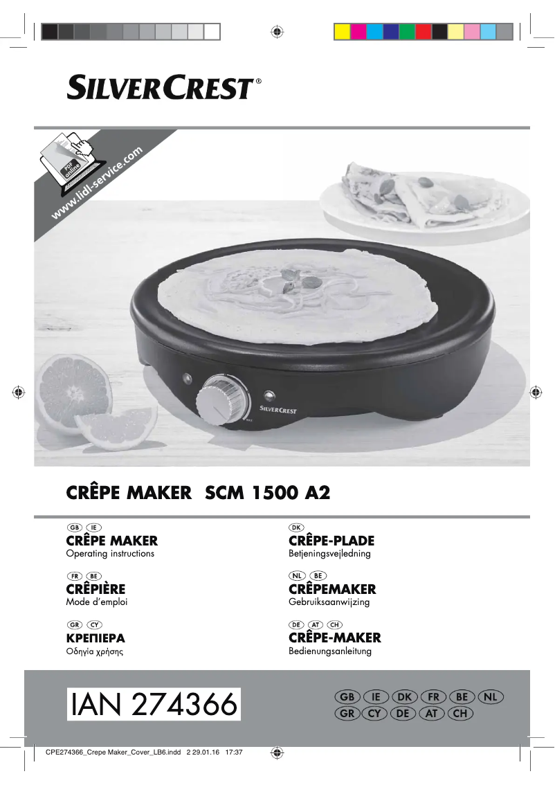 Page n°1 - Manuel utilisateur SilverCrest SCM 1500 A2