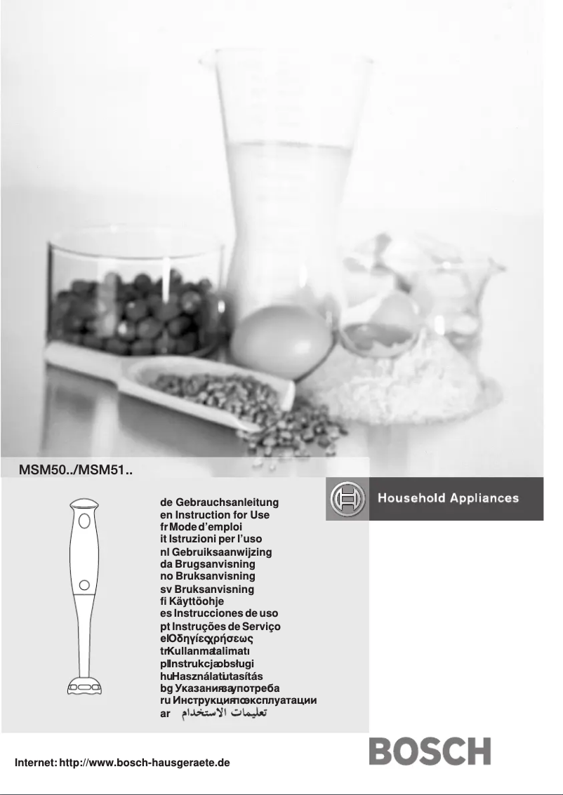 Page 1 de la notice Manuel utilisateur Bosch Easy Mixx MSM5000