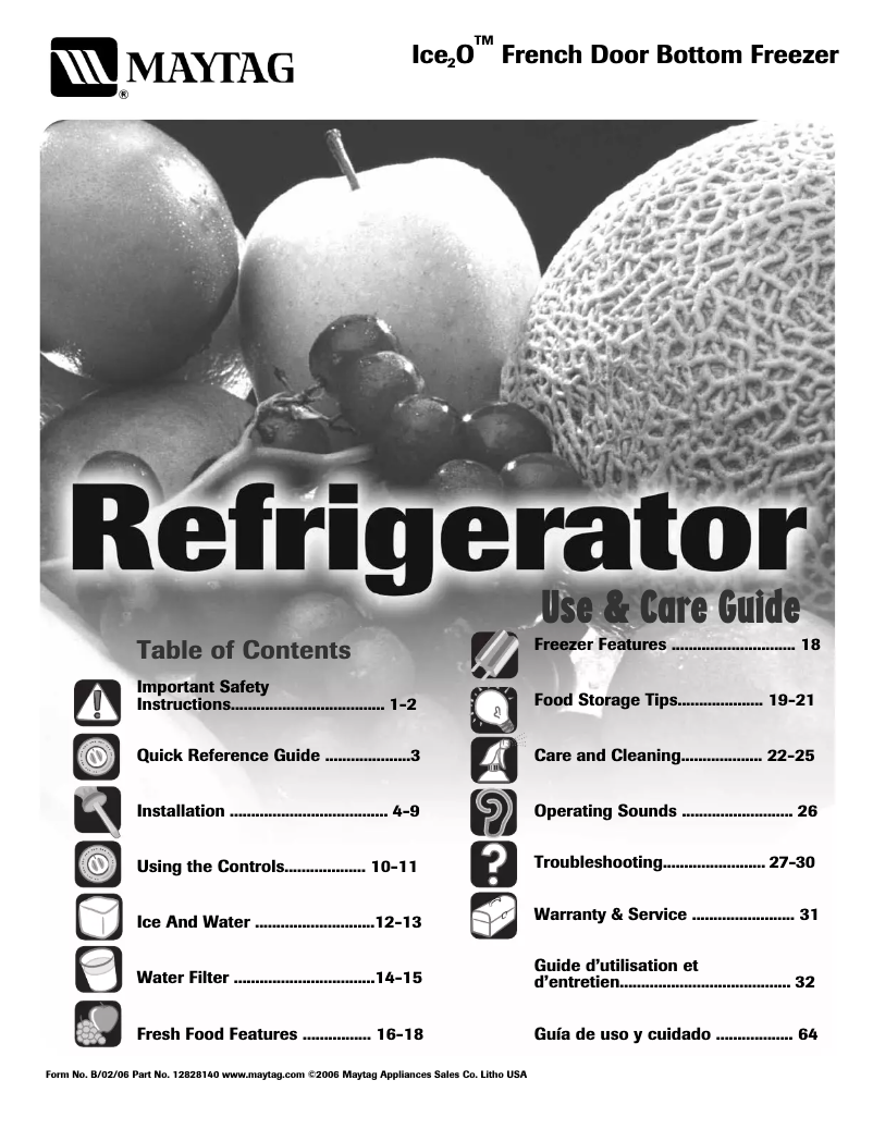 Page 1 de la notice Manuel utilisateur Maytag MFI2269VEB