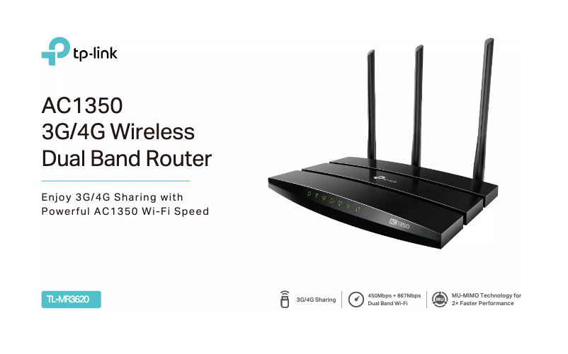 Image de la première page du manuel de l'appareil TL-MR3620