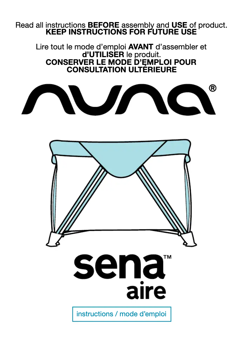 Image de la première page du manuel de l'appareil SENA