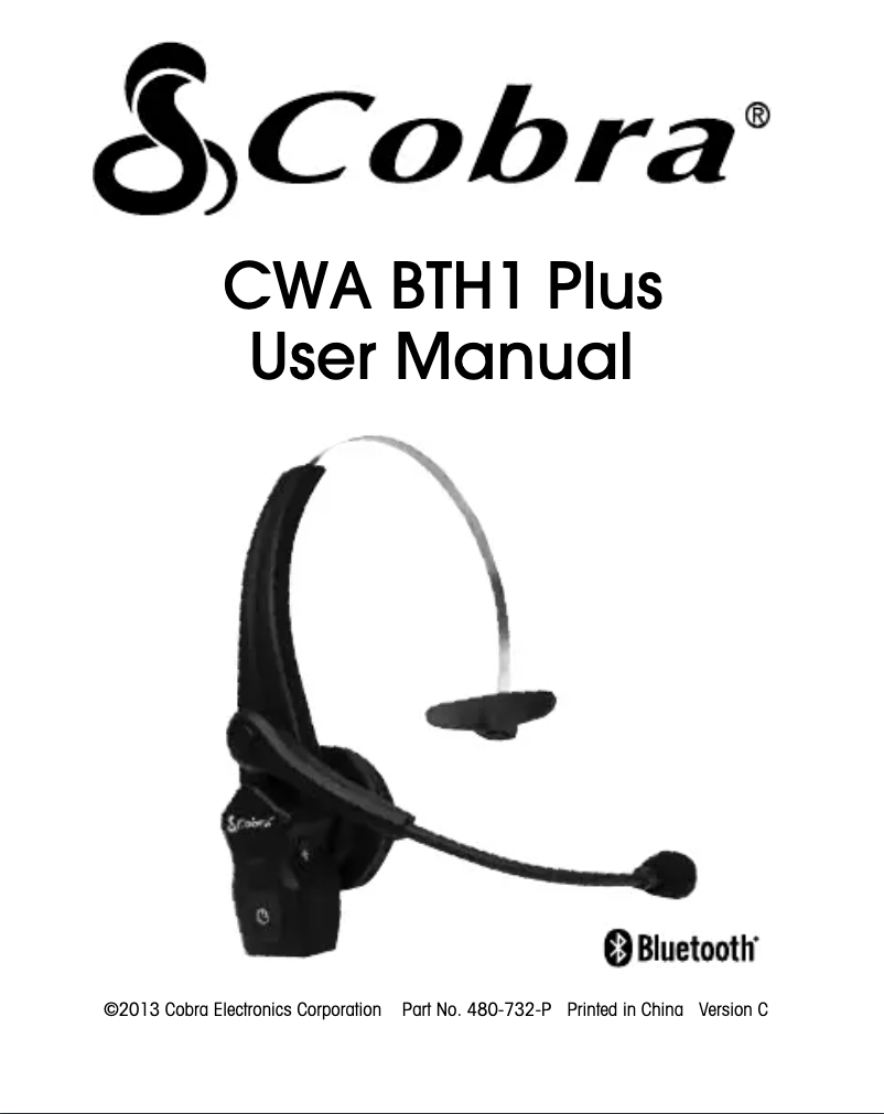 Page n°1 - Manuel utilisateur Cobra CWA BTH1 Plus