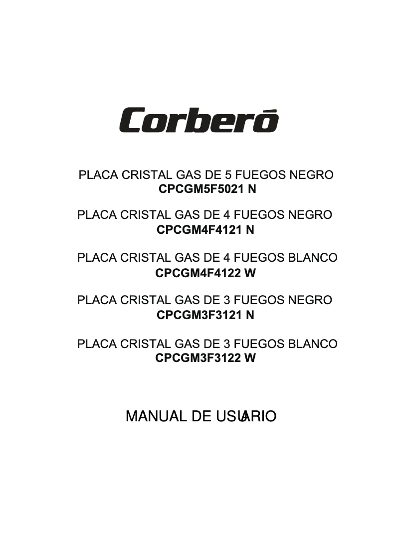 Page n°1 - Manuel utilisateur Corbero CPCGM4F4121N