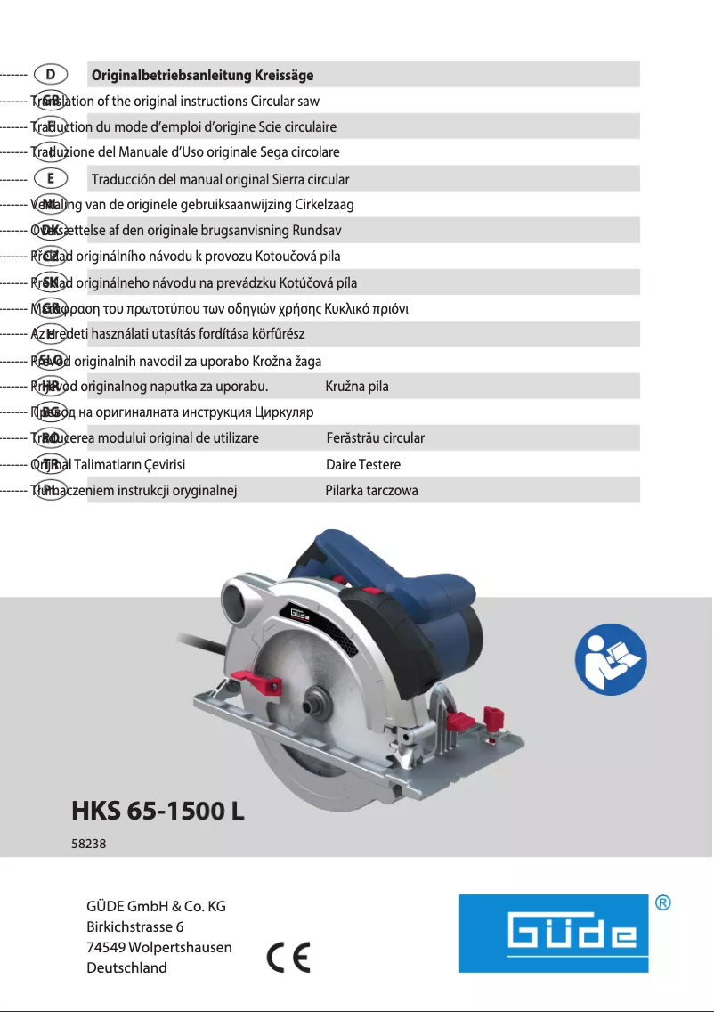 Image de la première page du manuel de l'appareil HKS 65-1500 L