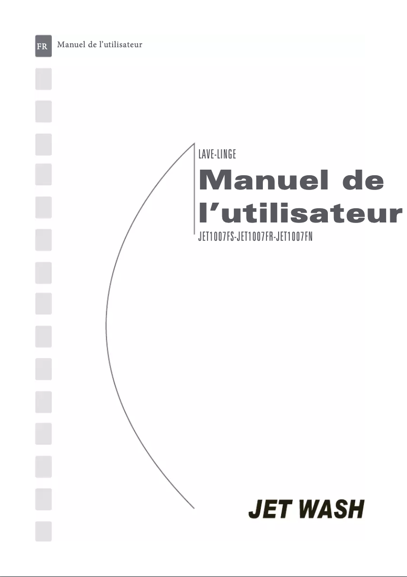 Image de la première page du manuel de l'appareil JET1007FS