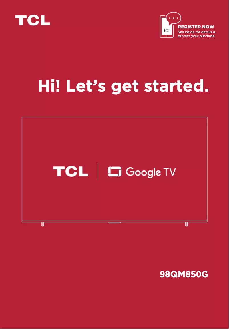 Página 1 del manual Manual de usuario TCL 98QM850G